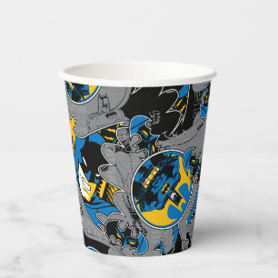 Gobelets En Papier Motif de lancer à fond Batman