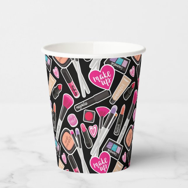 Gobelets En Papier Motif de maquillage néon (Gauche)