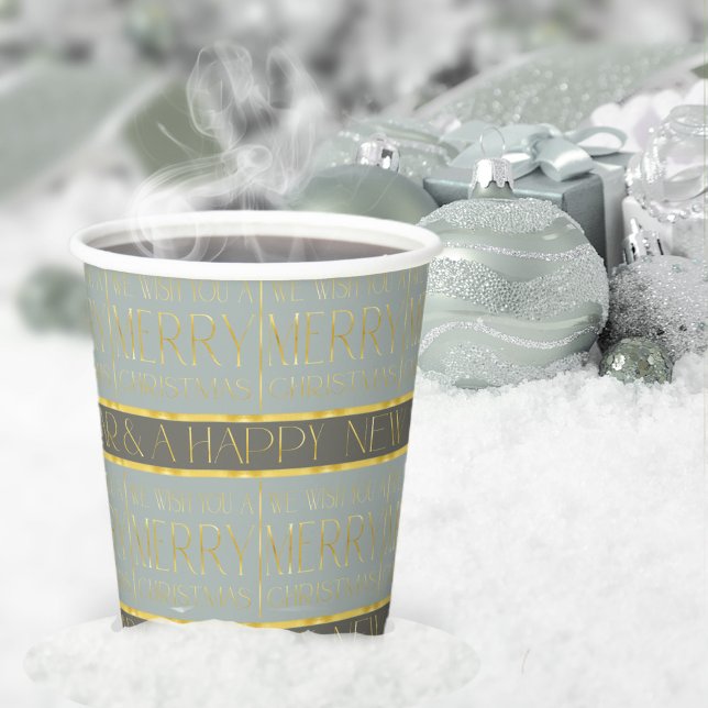 Gobelets En Papier Motif de Noël Earth Tones #35b ID1009 (Créateur téléchargé)