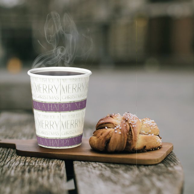 Gobelets En Papier Motif de Noël vert violet #35 ID1009 (Créateur téléchargé)