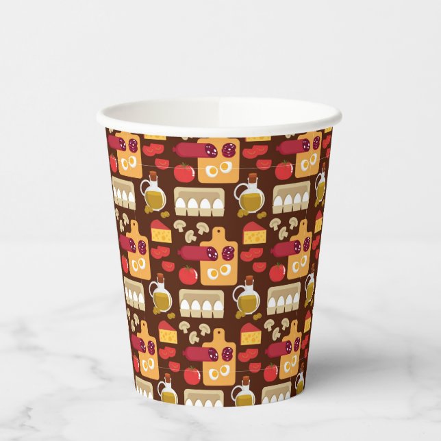 Gobelets En Papier Motif de pizza (Gauche)