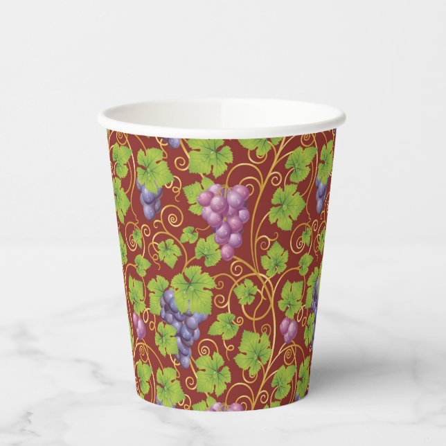 Gobelets En Papier Motif de raisins (Gauche)