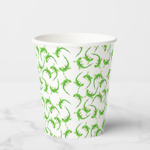 Gobelets En Papier Motif de reptile Gecko Lizard