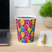 Motif de roses aquarelles éclaboussantes, motif fl