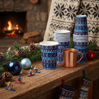 Motif de ski de Noël laid pour les Fêtes
