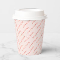 Motif de texte personnalisé minimal rose et corail