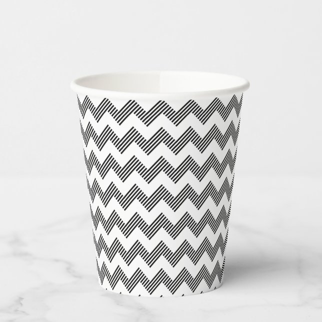 Gobelets En Papier Motif de zigzag géométrique 2 (Gauche)