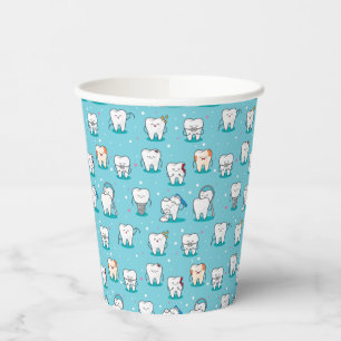 Gobelets En Papier Motif dentaire