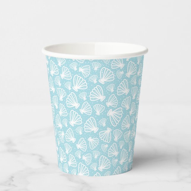 Gobelets En Papier Motif d'été Shell (Gauche)