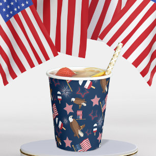 Gobelets En Papier Motif du 4 juillet