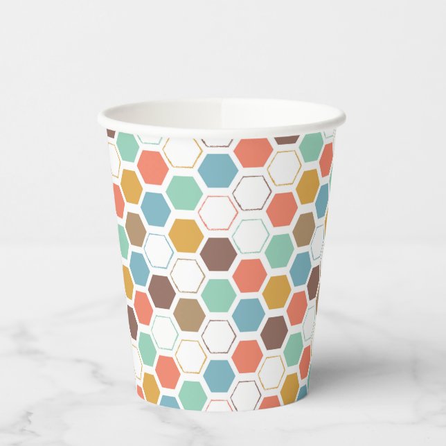 Gobelets En Papier Motif du module Bee Hive (Gauche)