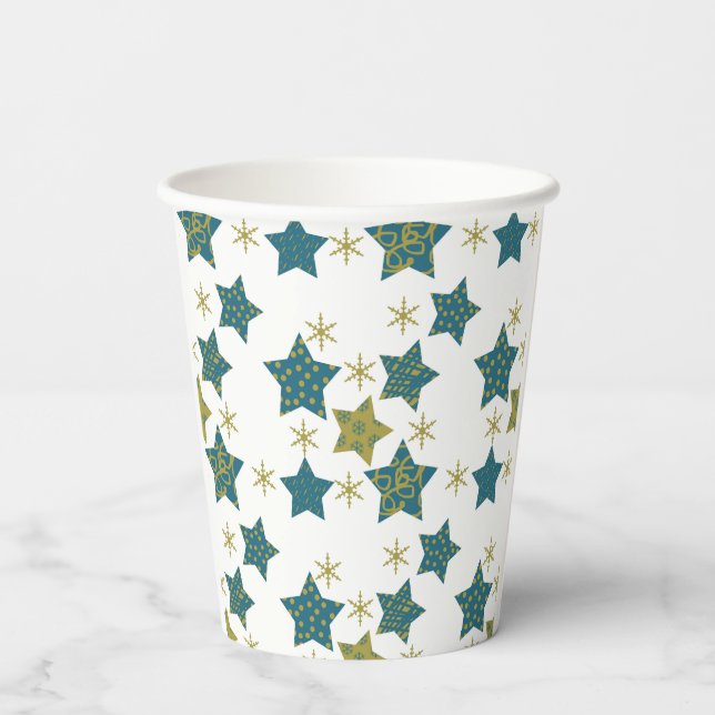 Gobelets En Papier Motif étoilé (Verso)