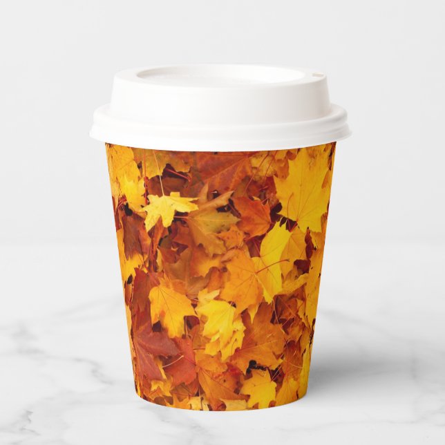 Gobelets En Papier Motif feuille d'érable-25877 (Recto)
