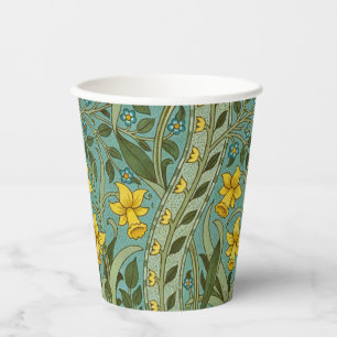 Gobelets En Papier Motif floral classique Narcisse de William Morris