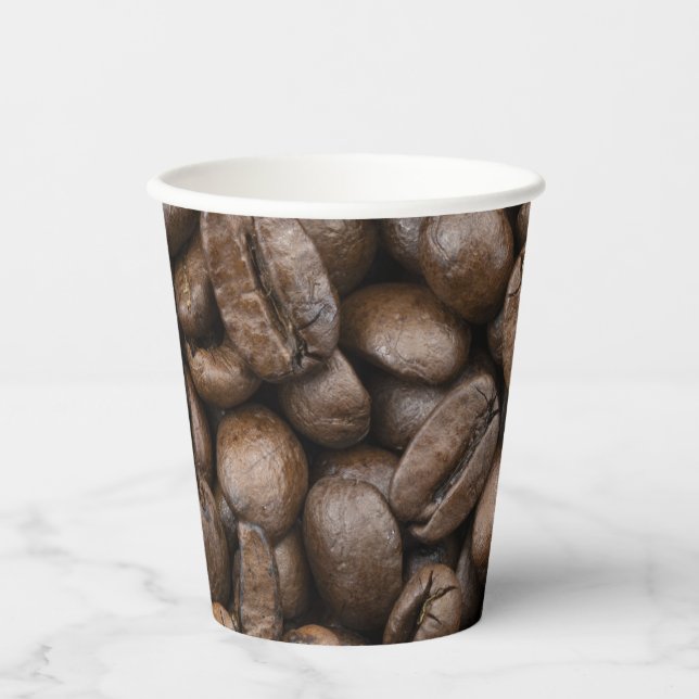 Gobelets en papier motif grain de café (Recto)