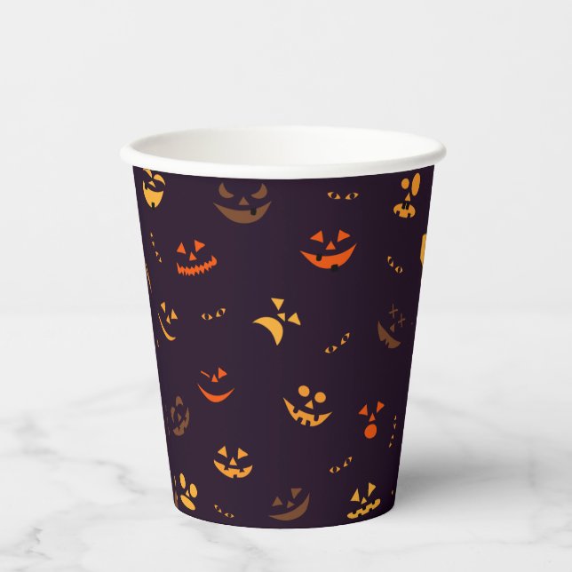 Gobelets En Papier Motif Halloween imprimé (Recto)