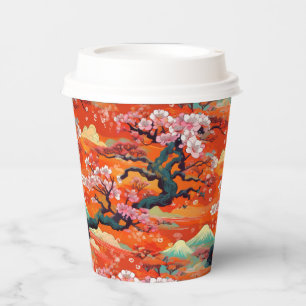 Gobelets En Papier Motif japonais Kimono