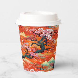 Gobelets En Papier Motif japonais Kimono