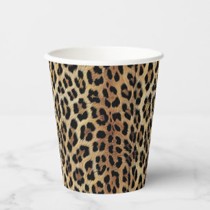 Gobelets En Papier Motif léopard, tigre, peau de léopard, tendance,