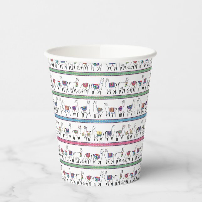 Gobelets En Papier Motif Llama Stripe (Gauche)