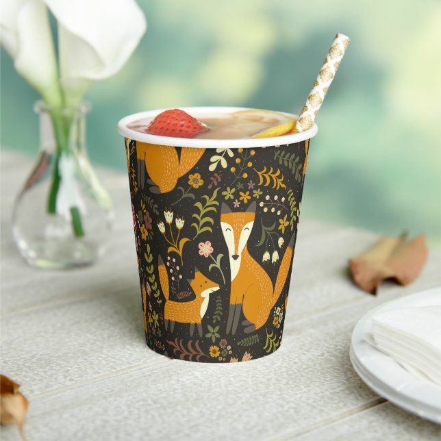Gobelets En Papier Motif migre Woodland Fox (Insitu)