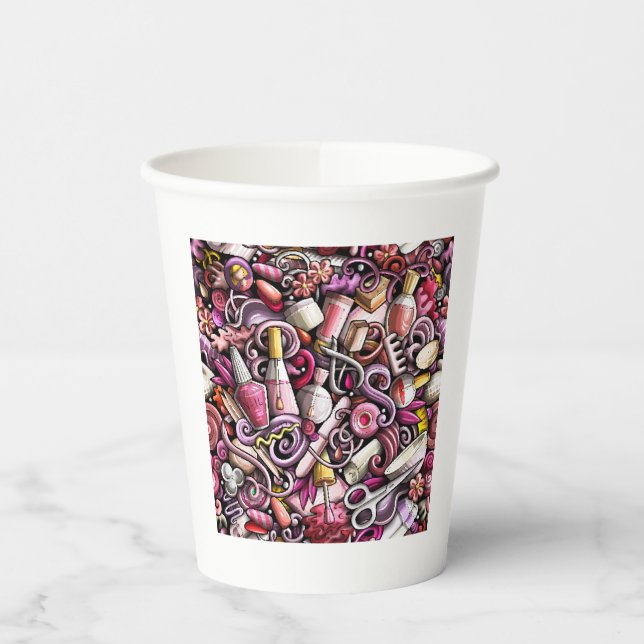 Gobelets En Papier Motif Nail Studio (Gauche)