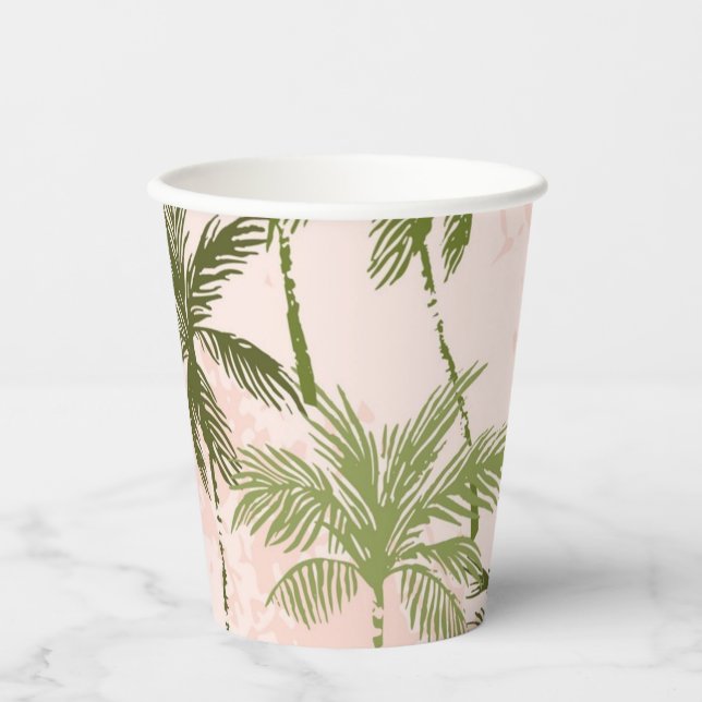 Gobelets En Papier Motif palmier (Recto)