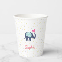 Motif personnalisé éléphant mignon et étoiles