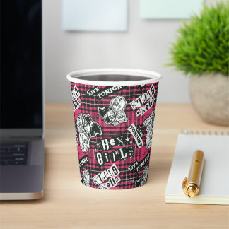 Gobelets En Papier Motif Plaid Des Filles Hex
