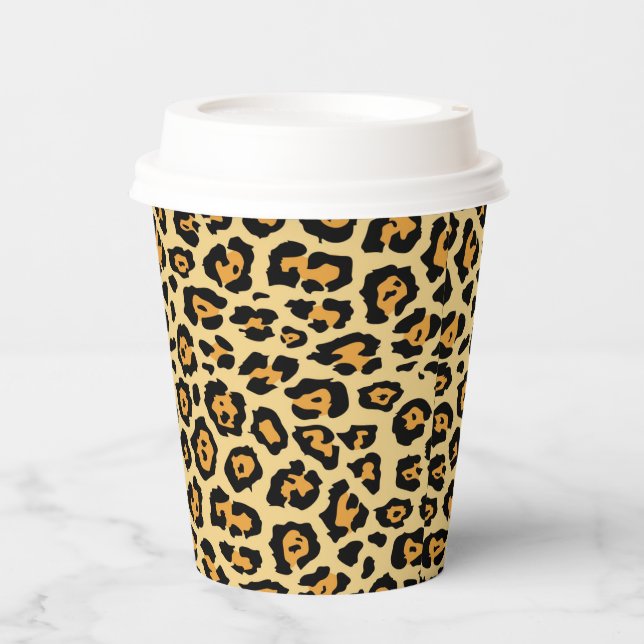 Gobelets En Papier Motif Poster de animal Leopard-25560 (Recto)