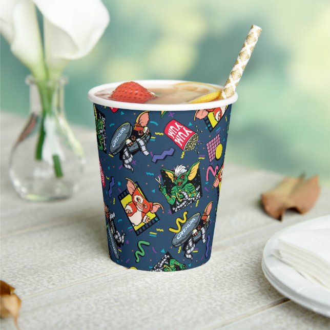 Gobelets En Papier Motif Rétro-onde Gremlins™ 80's (Insitu)
