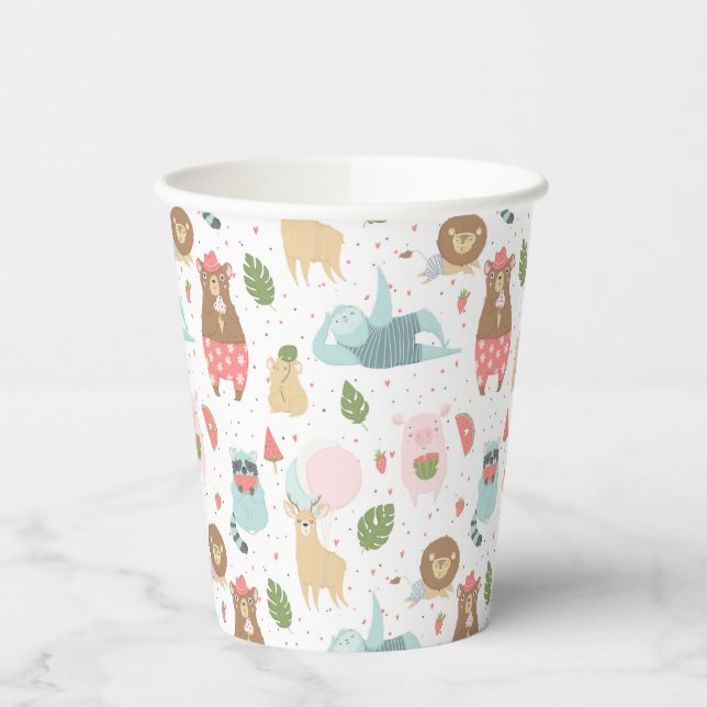 Gobelets En Papier Motif Sloth & Friends (Gauche)