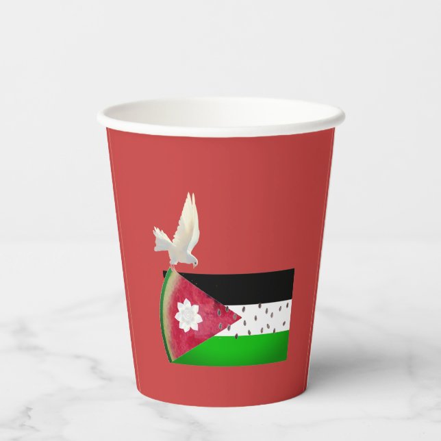 Gobelets En Papier Motivation spirituelle rouge (Verso)