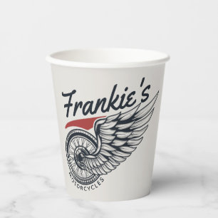 Gobelets En Papier Motos personnalisées Flying Tire Biker Shop