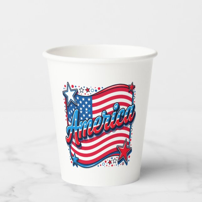 Gobelets En Papier Mug de café Stylish America (Recto)