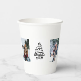 Gobelets En Papier Mug de Noël avec photo de couple personnalisée