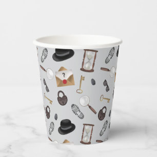 Gobelets En Papier Mystery Kids Secret Agent Spy Detective Thème