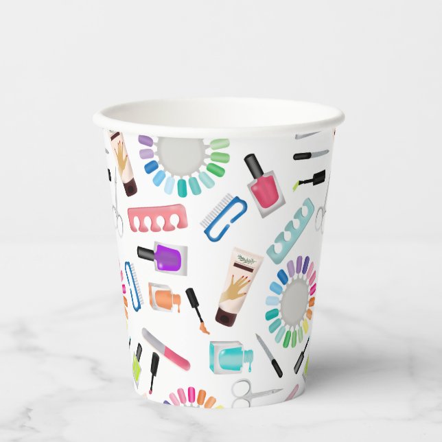 Gobelets En Papier Nails Manicure Pedicure Mani Pedi Girls Birthday (Recto)