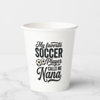 Gobelets En Papier Nana de foot Vintage Gravure Famille Joueur Chemis