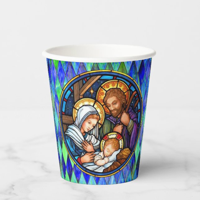 Gobelets En Papier Nativité (Recto)