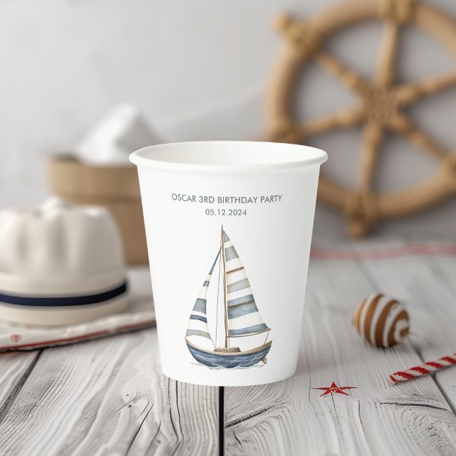 Gobelets En Papier Nautique voilier (Créateur téléchargé)