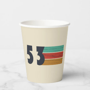 Gobelets En Papier né en 1953 anniversaire vintage