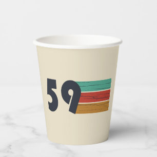 Gobelets En Papier né en 1959 anniversaire vintage
