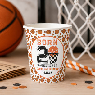 Gobelets En Papier Né pour le Basketball Sports 2e anniversaire ga