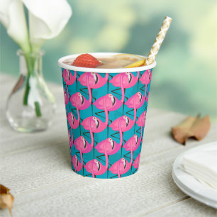 Gobelets En Papier Néon Flamingos