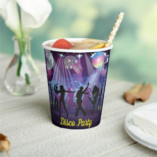 Gobelets En Papier Neon Glow Disco Dance Anniversaire