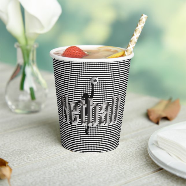 Gobelets En Papier Netball Le Jeu, Coupes De Papier (Insitu)