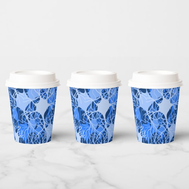 Gobelets En Papier Neural Network Blue Neurons tasse de papier (Multi)