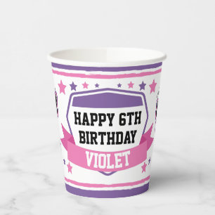 Gobelets En Papier Ninja Filles guerrières tasses de papier fête d'an