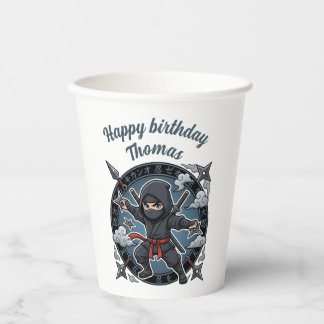 Gobelets En Papier Ninja Shinobi Assassin Anime Chibi Gamer Birthday